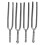 Ensemble de 4 diapasons, argent, kit standard. 13