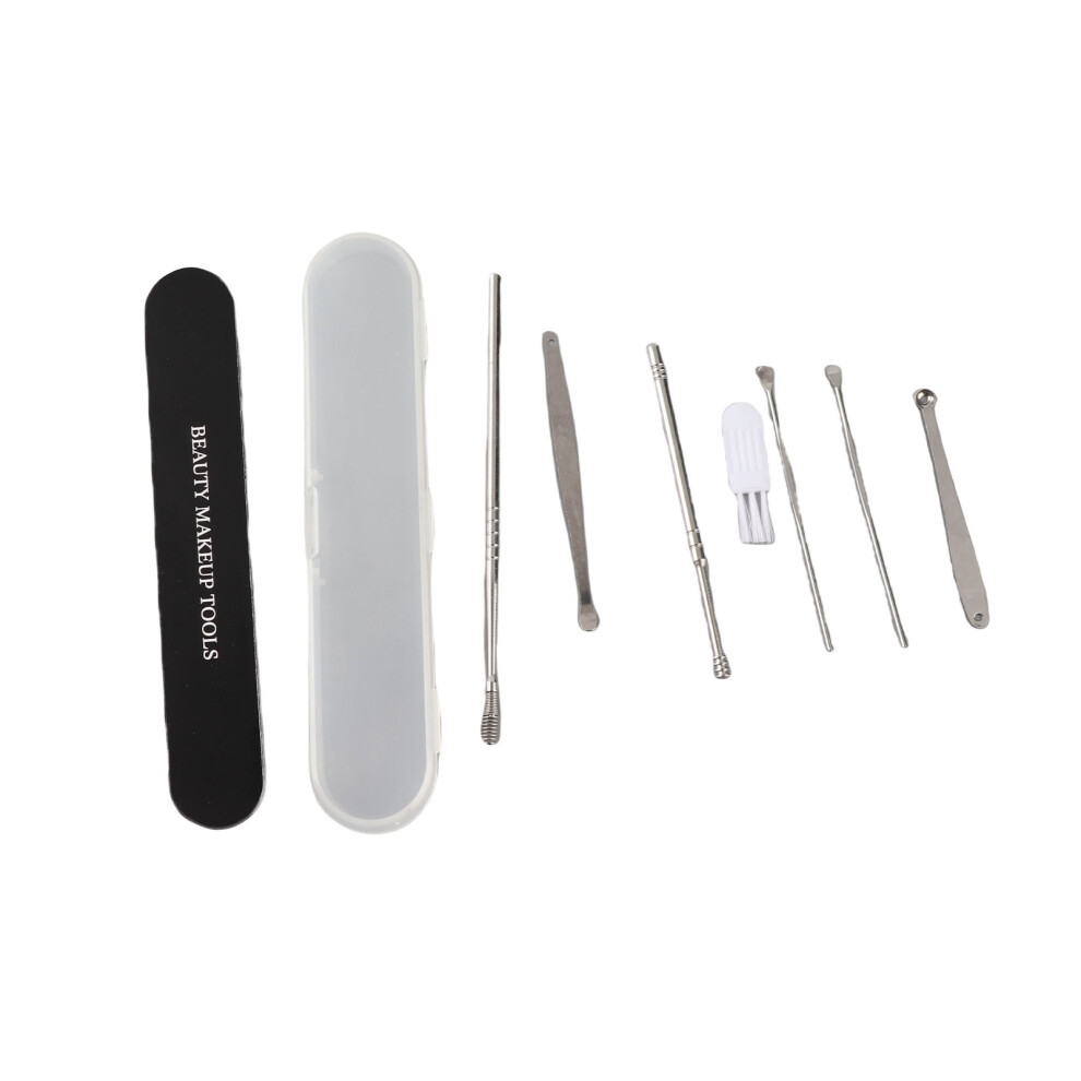 Ear Cleaning Kit 7pcs Stainless Steel Spiral Earpick Earwax Remover Tools
