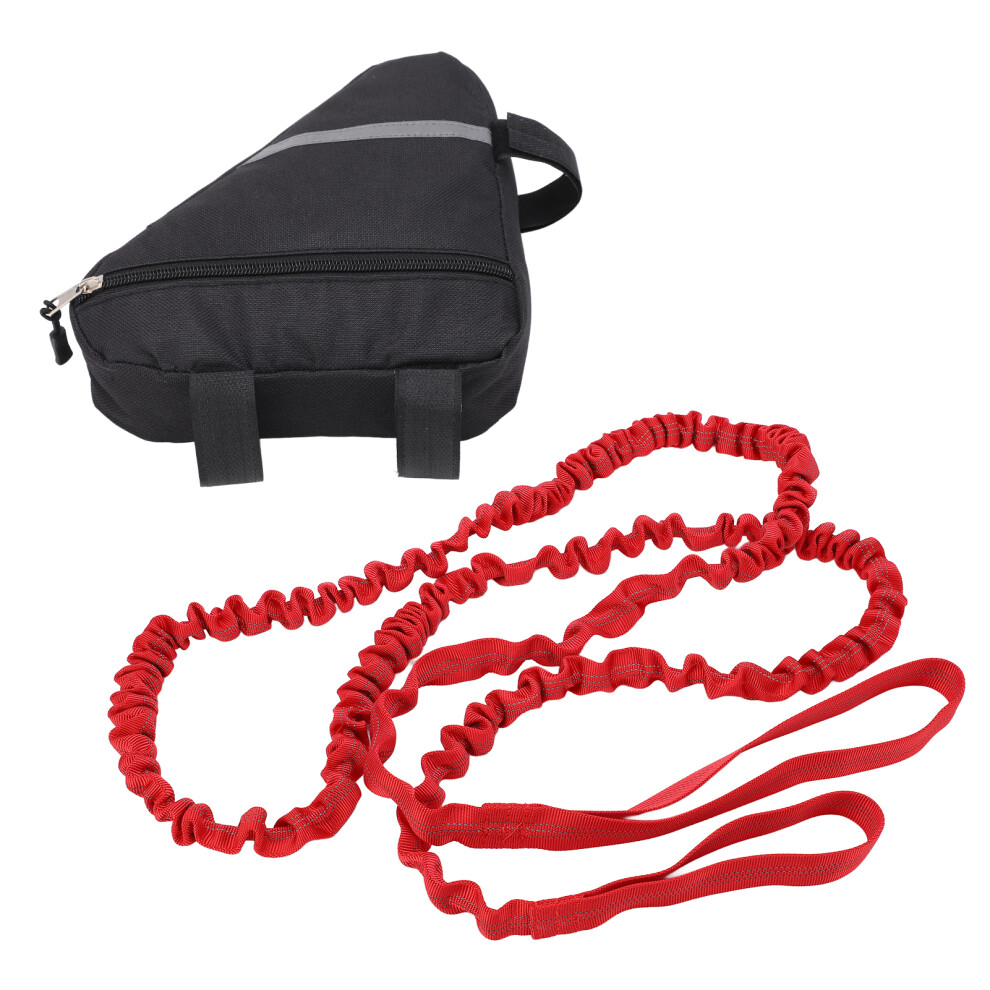 Red Bike Tow Rope Set for Family & MTB Trails - Nylon + Latex-image-OPC-PMQXX6X-NEW