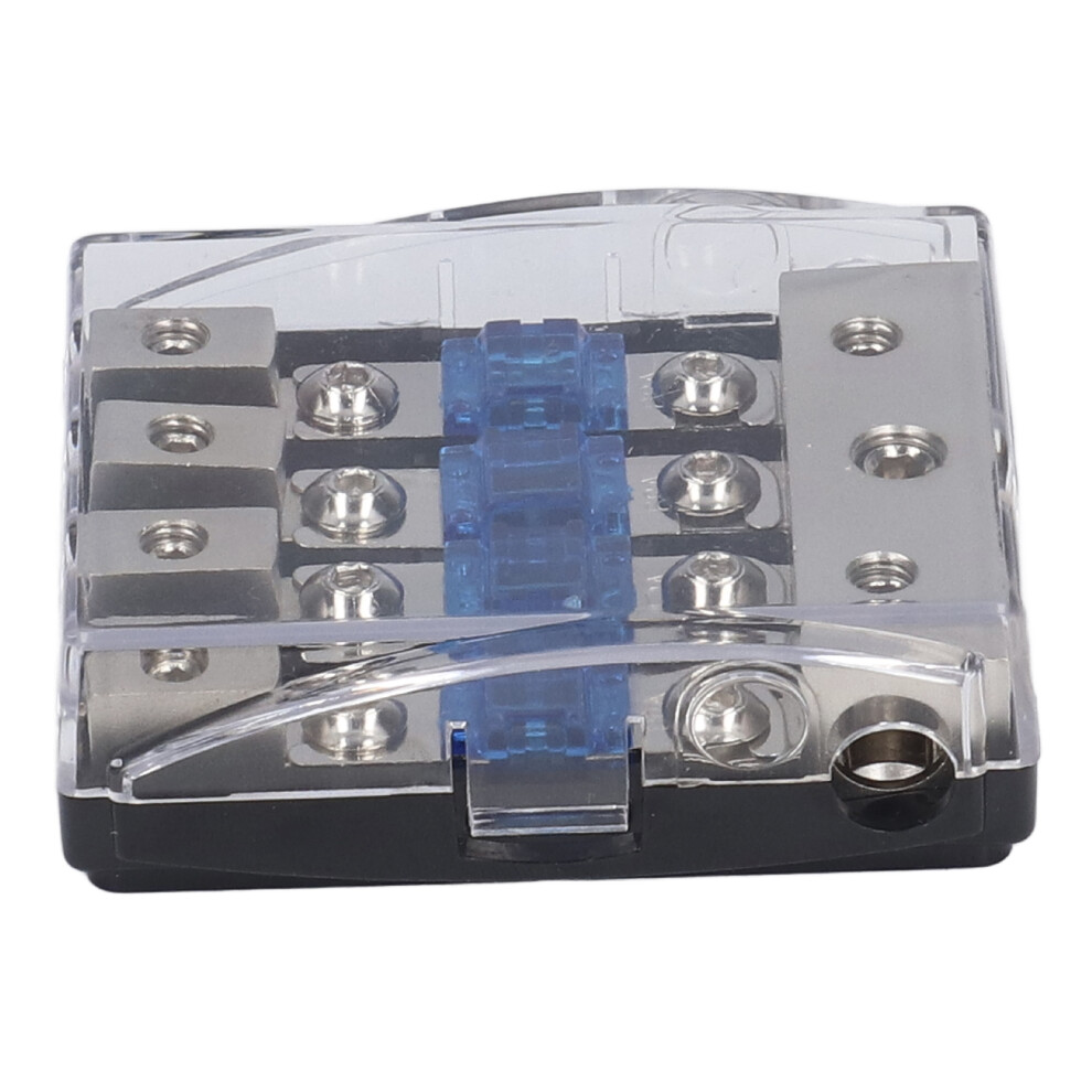 Durable 60A Power Distribution Block 1 In 4 Out Audio Fuse Holder For Vehicles 7641357894756