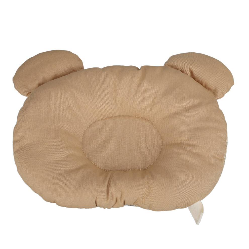 Newborn Baby Pillow : Prevent Flat Head & Neck Support Brown