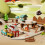 Childrens Magnetic Train Playset With Multiple Track-Large suit 5