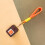 Multiple Scene Wooden Phone Charm Clicking Button-or ange 5