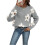 Women's Floral Pattern Round Neck Long Sleeve-brick red M 4