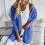 Women's Long Knitted Solid Color Cardigan-oran red M 3