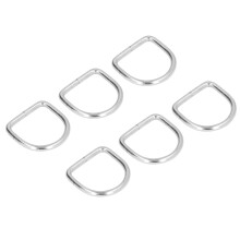 Anneaux en D 20 pièces argentés 3,2x25x25 mm pour sacs
