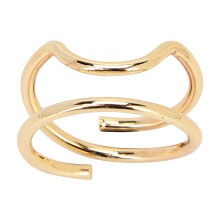 Metallischer Nagelkopf-Abdeckring Vintage-Stil für Damen & Mädchen Gold 3046