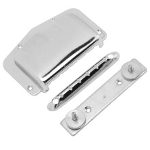 Cubierta de puente para guitarra carcasa metálica plateada con tornillo