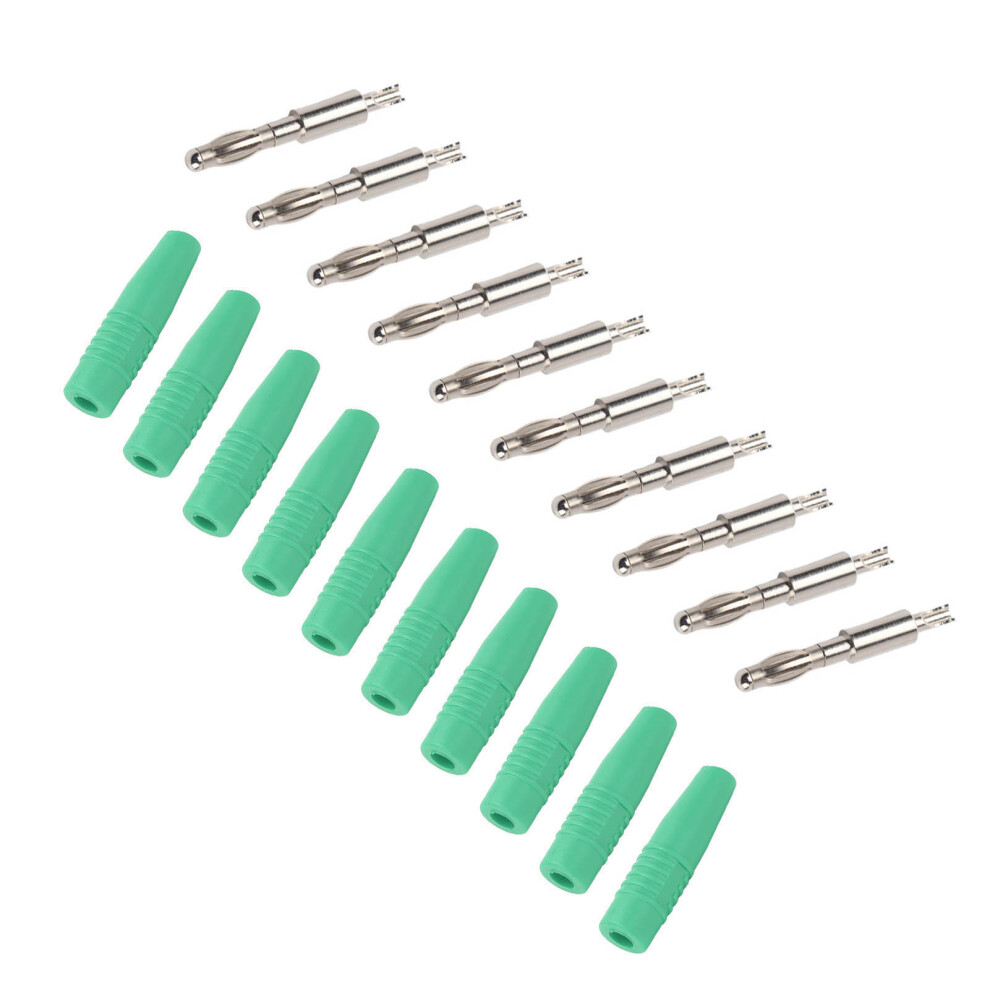 Green 4Mm Banana Plug 10Pack For Multimeter Test Leads & Speakers 3421357900602
