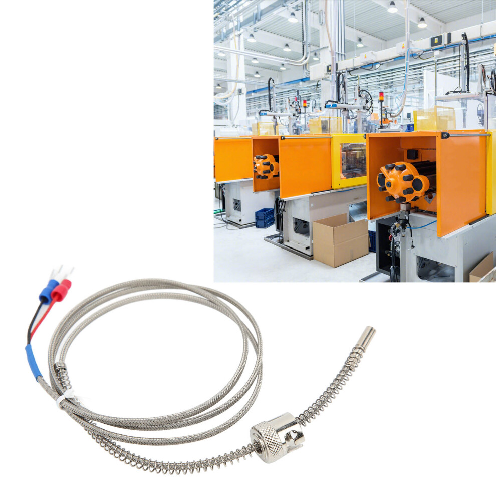 K Type Thermocouple Probe 1m Stainless Steel Temperature Sensor, 0-600