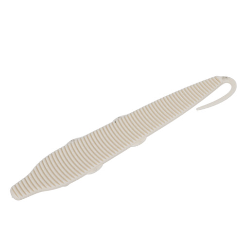 Peigne en forme de langue de chat simulé en ABS 22x3.5cm Blanc-or 2
