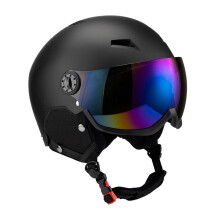 (Schwarz, L) Skihelm, Schutzbrille, Skateboardhelm für Wintersport im Freien,