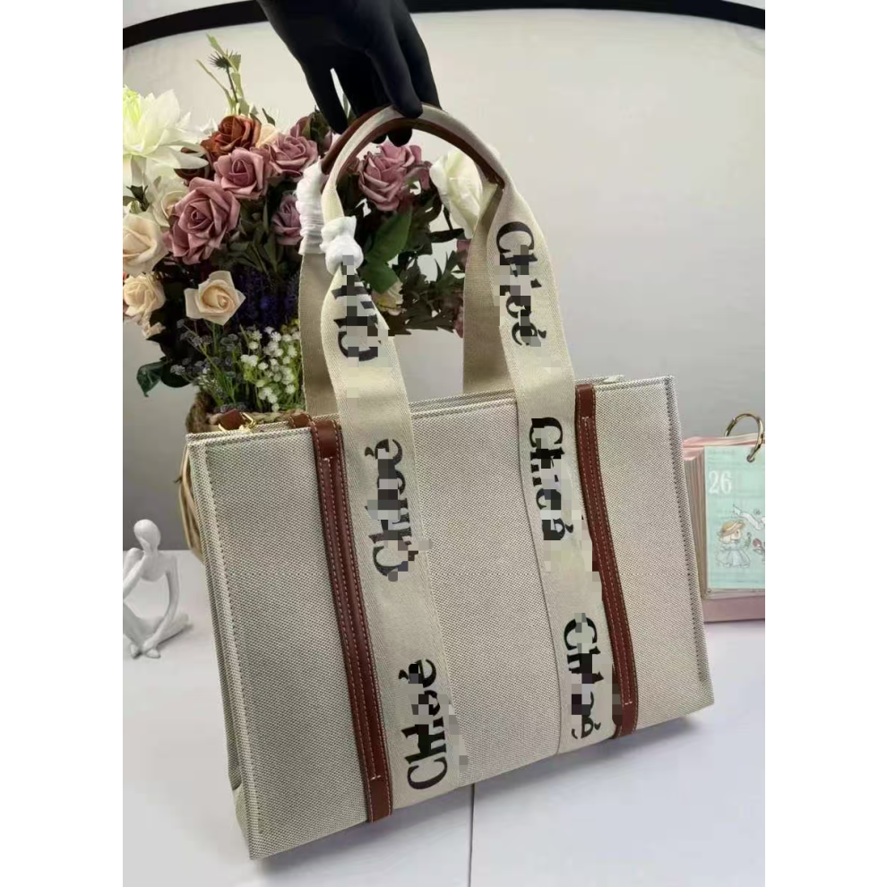 Cuiyehen (White Apricot Skin) Underarm Shoulder Canvas Bag Large Capacity Handbag Fashion Casual Commuter Tote Bag