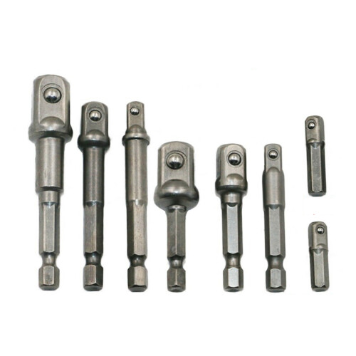 Versatile 8-Piece Socket Adapter Set for Impact Drivers - 1/4 3/8 1/2 Inch 2