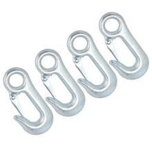 4Pcs Galvanized Winch Hook Set 108x20mm with Safety Latches