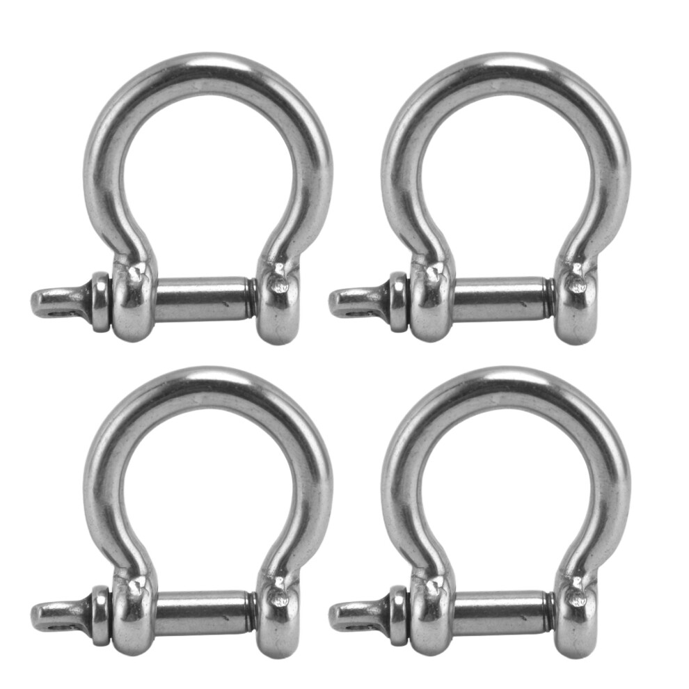 4Pcs 304 Stainless Steel Bow Shackle M8 Load Clamp For Marine & Industrial Use 4621357908007