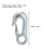 4Pcs Galvanized Winch Hook Set 108x20mm with Safety Latches 9