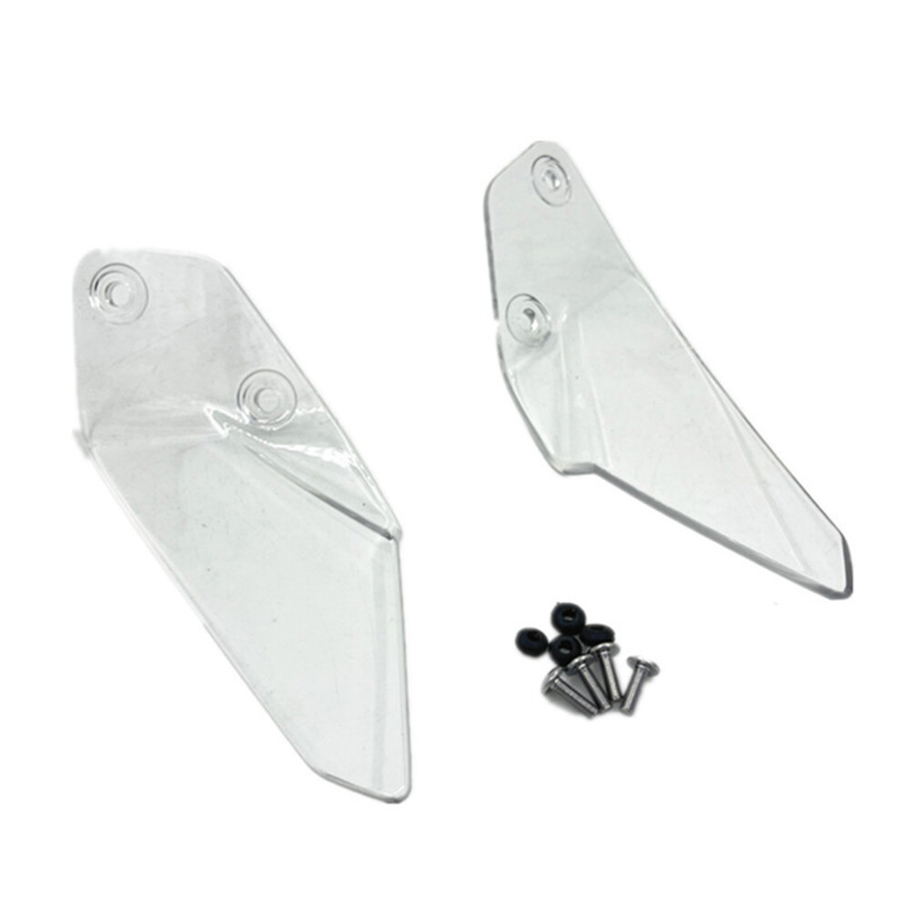 White (White) 2Pieces Safety-Focused Hand Guard Windshield Deflectors For