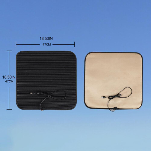 Heated Seat Cushion with Temp Control, 47x47cm, Universal Fit 2