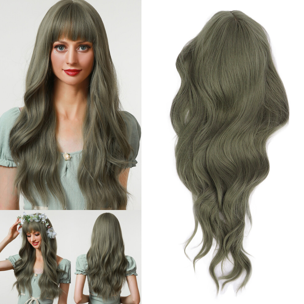 Unisex Women Long Wavy Synthetic Wig For Cosplay Halloween Partyã¢Fashionable & Exquisite