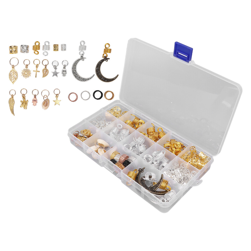 Unisex Exquisite Shape Dreadlocks Beads Set - 117Pcs For Stylish Hairdos