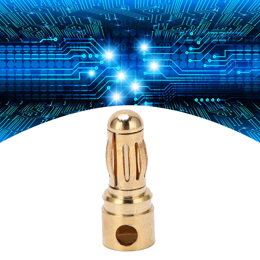 10Pcs Gold Plated Banana Plugs For Test Gear, 3.5Mm Diameter 7891357910530