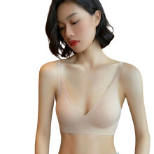 Woman Seamlessly Bras Breathable No Underwire-Pink skin XL