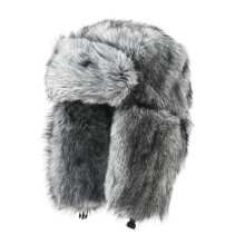 Classical Cold Weather Trapper Hat Plush Lining-black and white