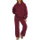 Women's two-piece tracksuit set: oversized hoodie-Red XXXL 1