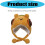 Warm Plush Winter Cap with Lovely Hamburger Bear-Yellow os 3