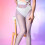Reinforced Heel Toe Sheer Stockings Open Crotch Flexible-White 5