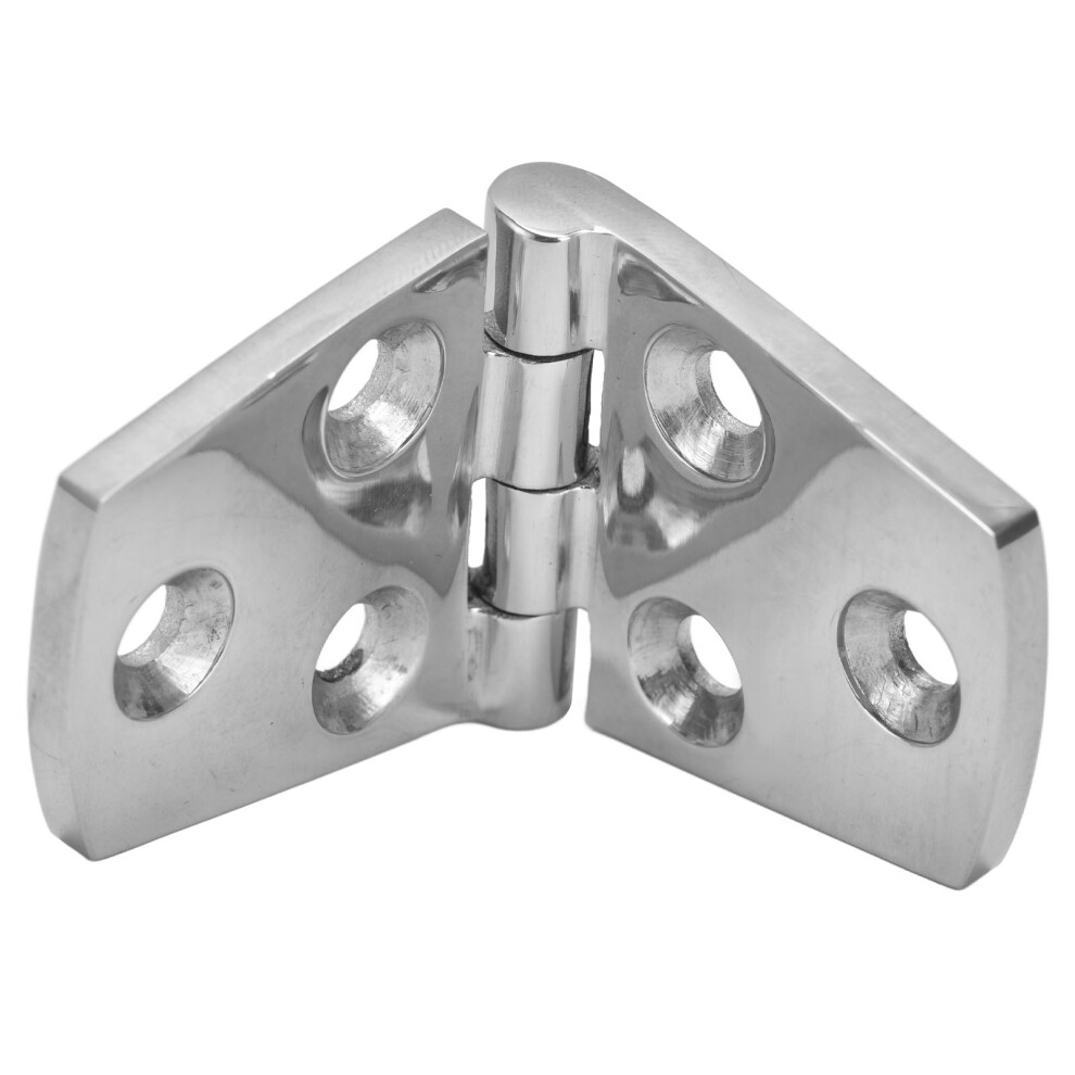 316 Stainless Steel 6 Hole Marine Hinges 76X38mm Mirror Polish 4Mm Thick 5061357911185