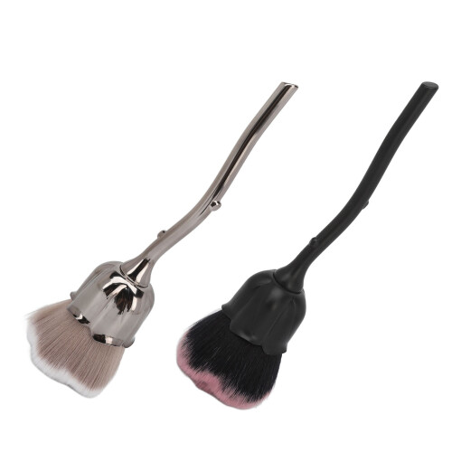 2 stücke Rose Blume Make-Up Flauschigen Weichen 1