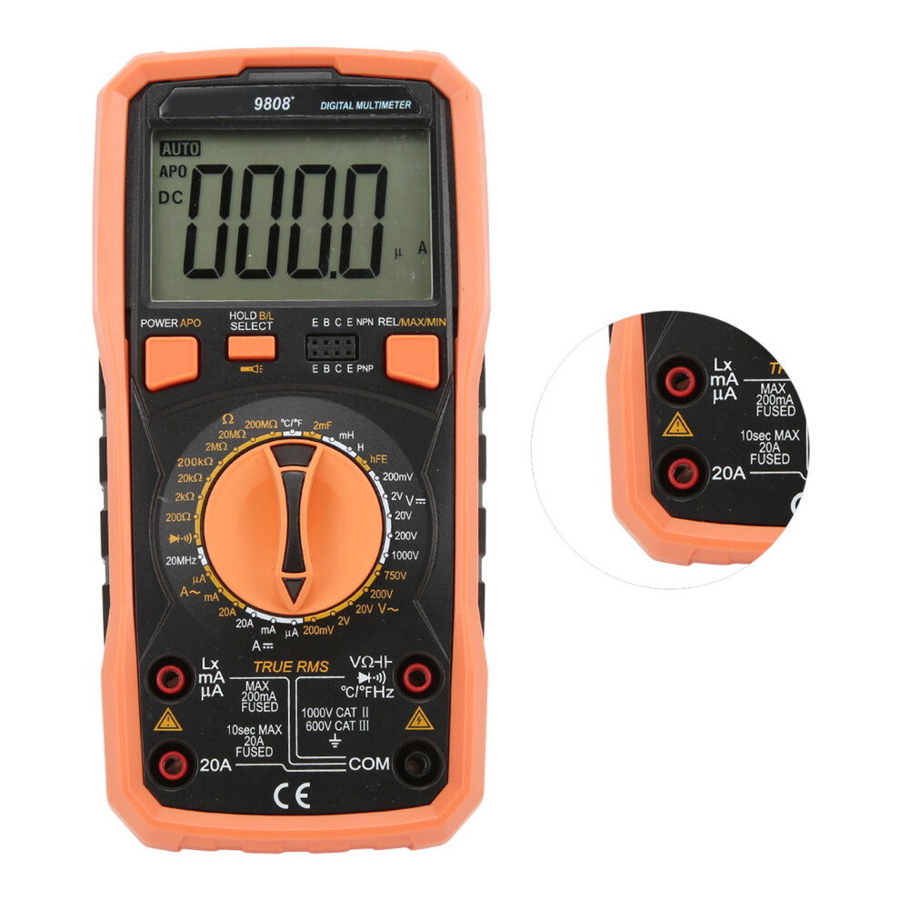High Accuracy 9808+ Multimeter: Measure Ac/Dc Voltage & Current 3151357911437