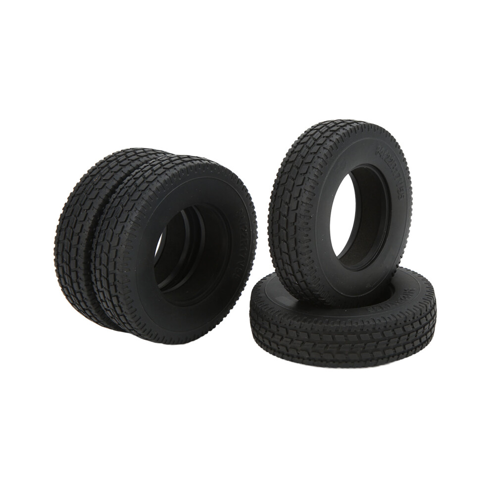 Rc 22Mm Width Rubber Tyres For Tamiya 1/14 Trailer Front & Rear Replacement 7651357911599
