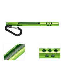 Fly Fishing Water Thermometer Aluminum Alloy Carabiner 15cm Green