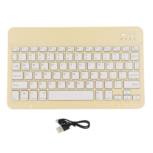 Mini Wireless Tastatur mit Bildschirmsperre, 150mAh, Gelb 1