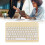 Mini Wireless Tastatur mit Bildschirmsperre, 150mAh, Gelb 13