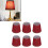 6PCS Modern Fabric Lampshade E14 Light Wine Red Simple Design Craftsmanship 14
