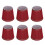 6PCS Modern Fabric Lampshade E14 Light Wine Red Simple Design Craftsmanship 2