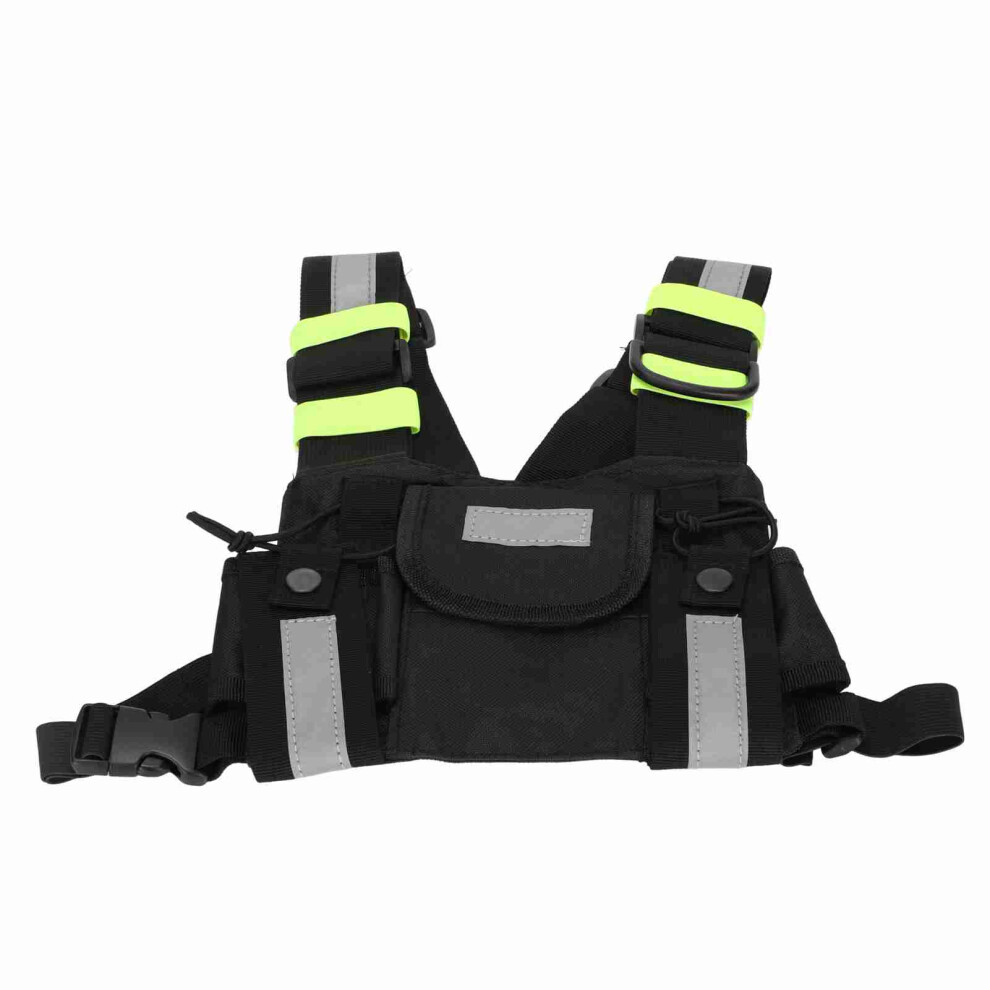 Universal Reflective Chest Pack For Baofeng Two-Way Radio Walkie Talkie Green 4941357914816