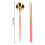 Conjunto de utensilios reutilizables - 138 g, 19,0 cm, oro rosa 12