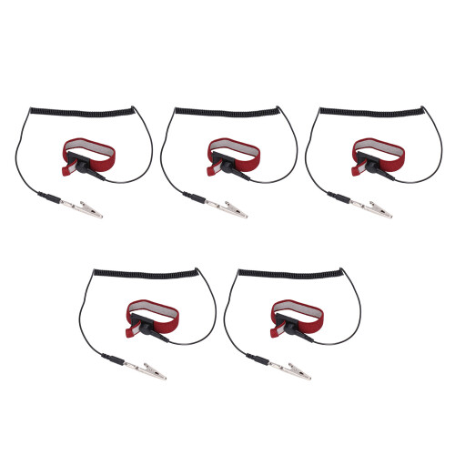 Anti Static ESD Wrist Strap Set 5Pcs for Electronics Repair and Assembly Safety 1