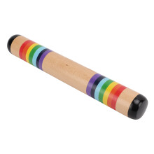 Colorful Wooden Rain Stick 35cm Beech Musical Rainmaker Toy