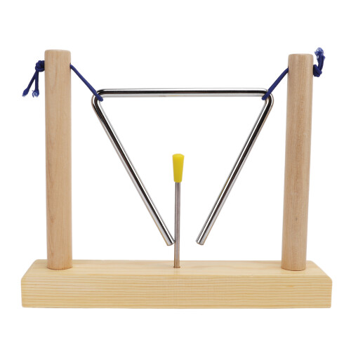 Musical Triangle with Pine Frame & Striker - Ideal for All Ages 1