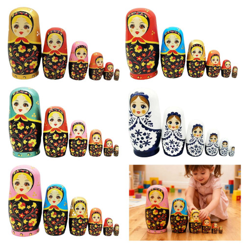 6-lagiges handbemaltes russisches-Rot 2