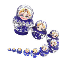 Russische Matroschka-Puppen, 10 Schichten, handbemaltes