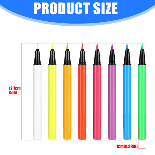 8 Stück schweißresistenter fluoreszierender Gesichtsmalstift, 2