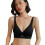 Woman Seamlessly Bras Not Restrictive Spandex Bralette-Black S 1