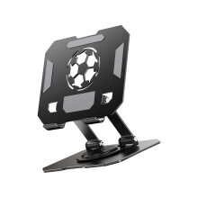 Portable Carbon Steel Tablets Holder With Double Axises-Black